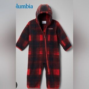 NWT’s Columbia Infant Snowtop II Bunting Snowsuit Red Black Buffalo Check 6/12 M